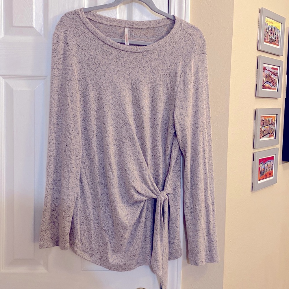 Gently Worn My Story, Pink Heather Knit Shirt - Size Large